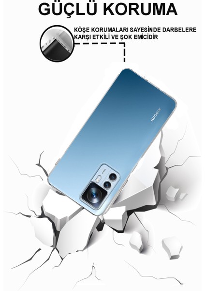 Xiaomi Mi 12T Pro ile Uyumlu Kapak Kamera Korumalı Tıpalı Şeffaf Silikon Kılıf modelleri