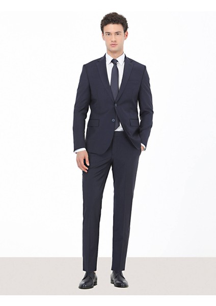 Modern Fıt Düz Paça Lacivert Erkek Takım Elbise TKM-2685 modelleri