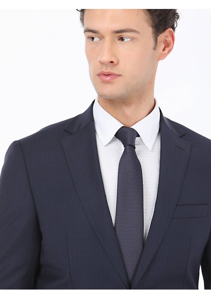 Modern Fıt Düz Paça Lacivert Erkek Takım Elbise TKM-2685 fırsatları