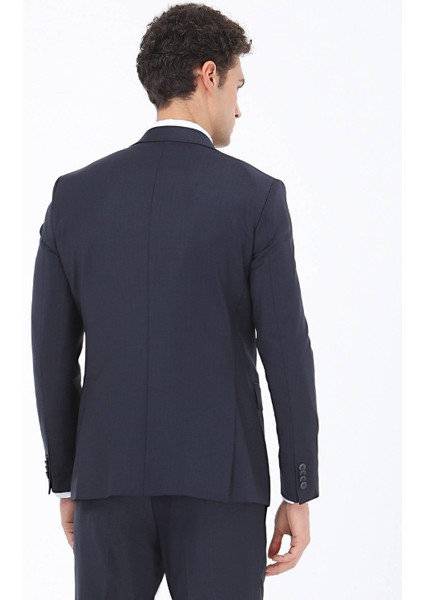 Modern Fıt Düz Paça Lacivert Erkek Takım Elbise TKM-2685 indirimleri