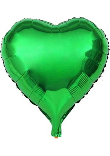 Kalp Şekilli Folyo Balon 45 cm Yeşil 1 Adet