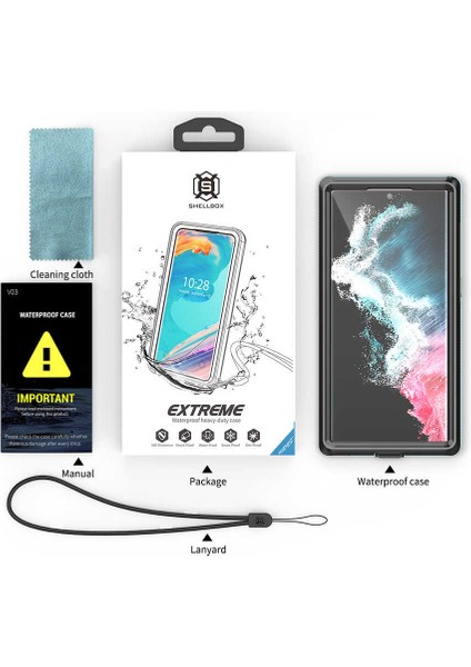 Galaxy S22 Ultra Kılıf Su Geçirmez Toz Korumalı Tam Koruma Kılıf indirimleri