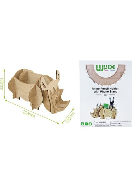 Wude 002 Rhino Pen Tutucu Telefon Stand Ahşap Bulma Board Mod (Yurt Dışından) indirimleri