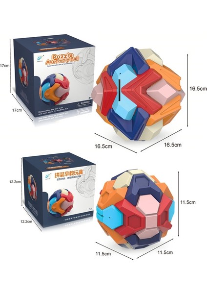 2 Adet Bulmaca Embled Toys Ball, Boyut: Orta (Çokgen) (Yurt Dışından) modelleri