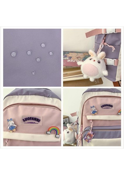 Luofannıbag Karikatür Sevimli Sırt Çantası Büyük Kapasiteli Ortaokul Lise Öğrenci Okul Çantası (Yurt Dışından) fiyatları