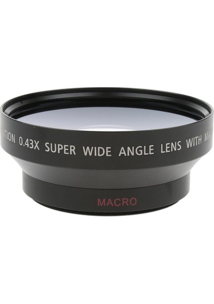 Profesyonel 62MM 0.43X Geniş Açılı Makro Lens + Sert Kaput + Taşıma Çantası (Yurt Dışından)