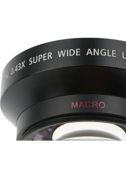 Profesyonel 62MM 0.43X Geniş Açılı Makro Lens + Sert Kaput + Taşıma Çantası (Yurt Dışından)