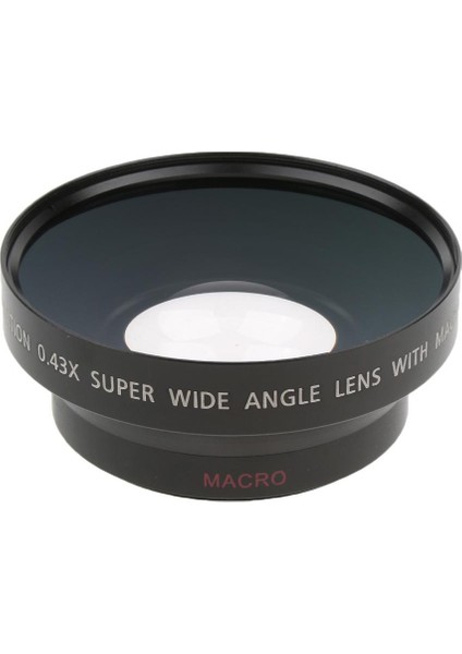 Profesyonel 62MM 0.43X Geniş Açılı Makro Lens + Sert Kaput + Taşıma Çantası (Yurt Dışından)