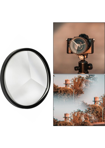 Siyah 77MM Üç Kamera Filtresi Çoklu Kırılma Fotoğraf Ekipmanları (Yurt Dışından)