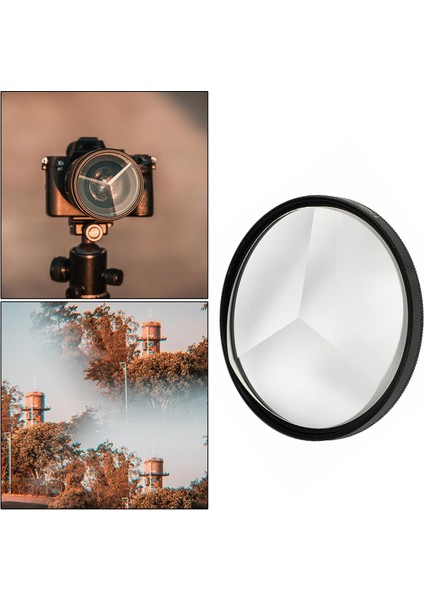 Siyah 77MM Üç Kamera Filtresi Çoklu Kırılma Fotoğraf Ekipmanları (Yurt Dışından)