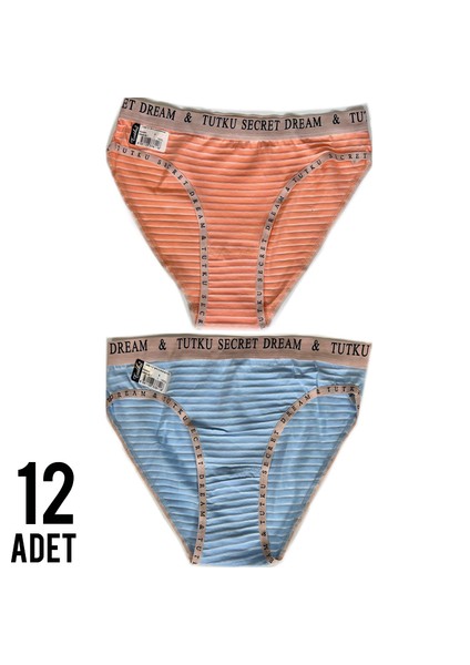 Kadın Diana Bikini Külot 12'li Çok Renkli Paket