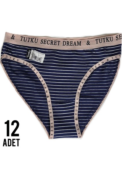 Kadın Diana Bikini Koyu Mavi Külot 12'li Paket