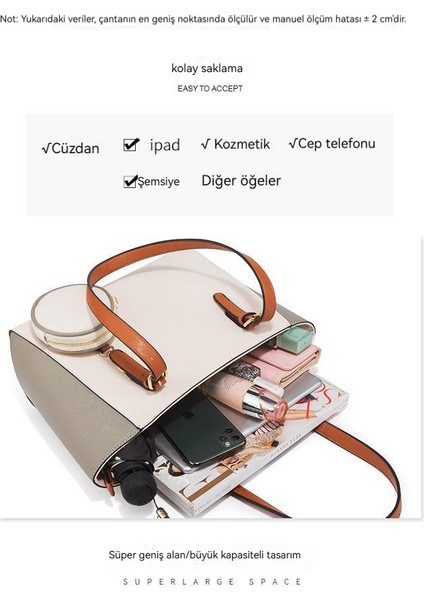 Moda Büyük Kapasiteli Kayınvalide Üçü Bir Arada Elde Tutulan Basit Omuz Çantası (Yurt Dışından) fırsatları