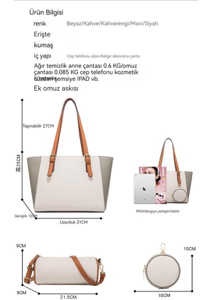 Moda Büyük Kapasiteli Kayınvalide Üçü Bir Arada Elde Tutulan Basit Omuz Çantası (Yurt Dışından) indirimleri