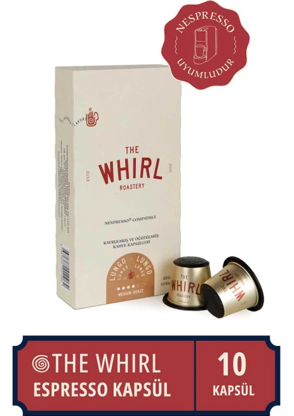 The Whirl Lungo Medium Kapsül Kahve 10 Kapsül