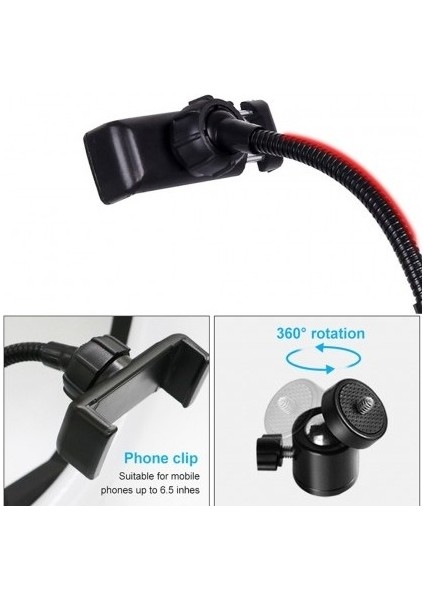Renkli Ring Light LED Sürekli Işık 10 Inç Youtuber Light Kuaför Işığı Işık Ayaklı 210 cm Tripod
