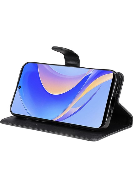 Huawei Nova Y90 4g Için Kt Deri Serisi-2 Telefon Kılıfı / Keyifli 50 Pro 4g, Iyi Korumalı Pu Deri Flip Cüzdan Kapağı Düz ​​renk Manyetik Kapatma Stand Telefon Kabuğu Kayış (Yurt Dışından)