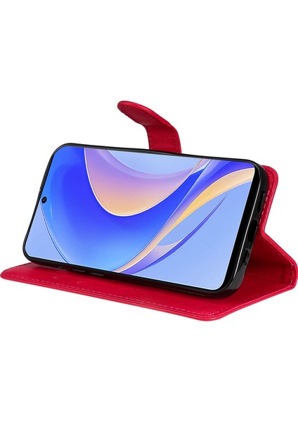 Huawei Nova Y90 4g Için Kt Deri Serisi-2 Telefon Kılıfı / Keyifli 50 Pro 4g, Iyi Korumalı Pu Deri Flip Cüzdan Kapağı Düz ​​renk Manyetik Kapatma Stand Telefon Kabuğu Kayış (Yurt Dışından)