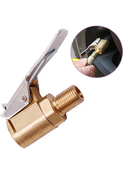 Klipsli Lastik Chuck Inflator Pompa Konnektörü Sızıntı Yok Lastik Valf Ipliği 8mm (Yurt Dışından) indirimleri