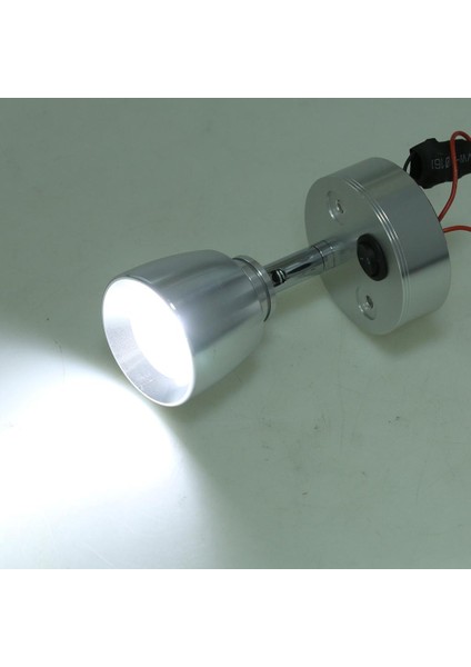 12 V 3 W Tekne LED Spot Iç Okuma Işık Duvar Lambası Gümüş 6000K (Yurt Dışından)