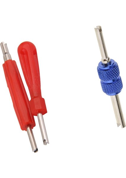 3 Parça Çift Kafa Araba Kamyon Lastik Vana Kök Çekirdek Remover Onarım Aracı - Mavi (Yurt Dışından)