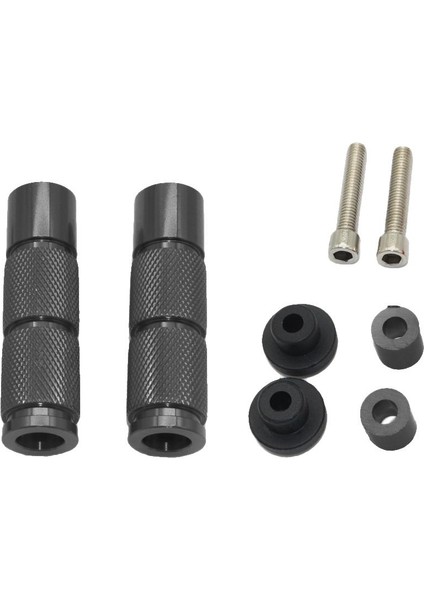 Evrensel Cnc Motosiklet Scooter Dirt Atv Ayak Çarşamba Ayak Pegs Siyah (Yurt Dışından)