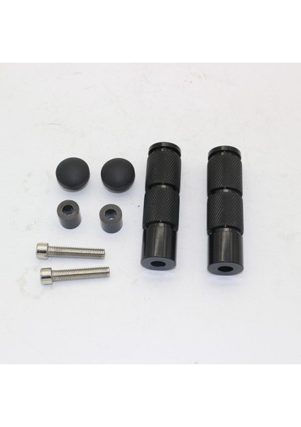 Evrensel Cnc Motosiklet Scooter Dirt Atv Ayak Çarşamba Ayak Pegs Siyah (Yurt Dışından)