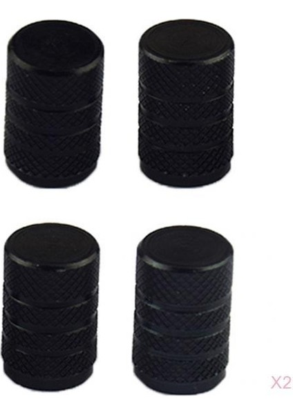 8 Paket Alüminyum Araba Tubeless Tekerlek Lastik Vana Toz Kapaklar Siyah Kaynaklar (Yurt Dışından)