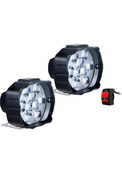 Motosiklet Far LED Spotlights Farlar Için Sis Işığı Motokros (Yurt Dışından)