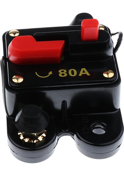 12 V 24 V Araba Oto Tekne Ses Sigorta Tutucu Mp Manuel Sıfırlama Devre Kesici 80A (Yurt Dışından)