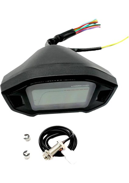 7 Renkli Evrensel Motosiklet LCD Dijital Takometre 12V (Yurt Dışından)