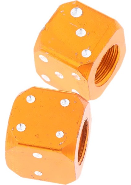 Turuncu Zar Motosiklet Araba Lastik Lastik Valf Toz Kapağı Kapak Mavi (Yurt Dışından)