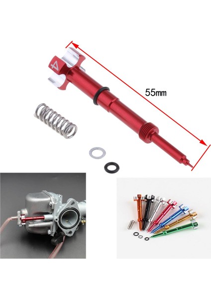 Kolay Ayarlama Yakıt Karışımı Vida Için Kir Carb Hava Karbüratör Kırmızı (Yurt Dışından) modelleri