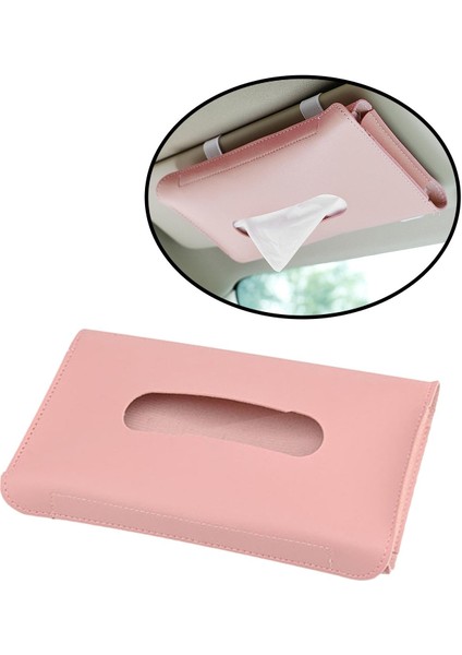 Arabalar Güneş Vizörü Doku Kutusu Tutucu Pembe Pembe Için Depolama (Yurt Dışından)