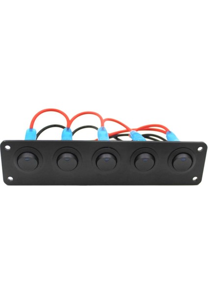 12V 24V 5 Çete Mavi LED Rocker Anahtarı Paneli Su Geçirmez Kontrol Anahtarı (Yurt Dışından)