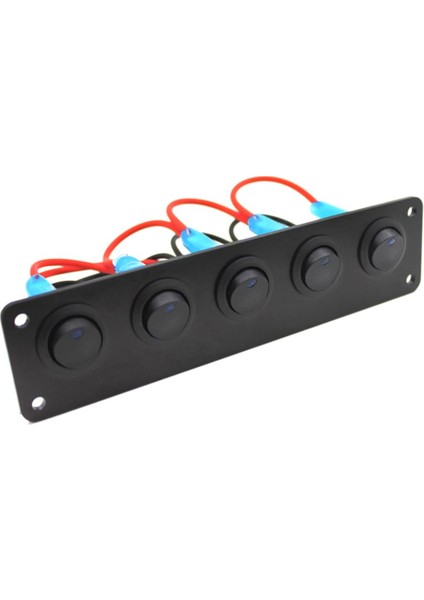 12V 24V 5 Çete Mavi LED Rocker Anahtarı Paneli Su Geçirmez Kontrol Anahtarı (Yurt Dışından) fırsatları