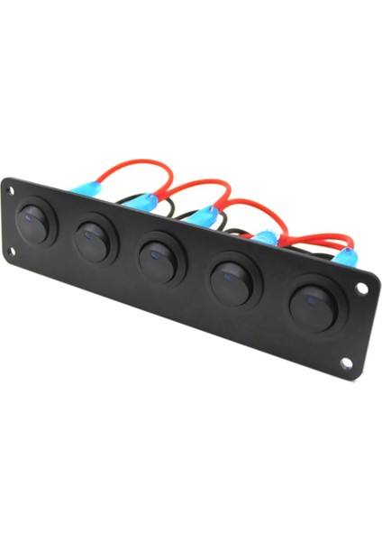 12V 24V 5 Çete Mavi LED Rocker Anahtarı Paneli Su Geçirmez Kontrol Anahtarı (Yurt Dışından) indirimleri
