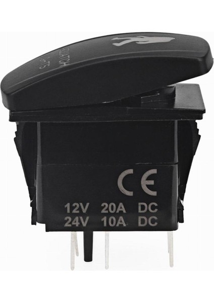 Siyah Sasquatch Rocker Switch Rv Için 12V 24V 5pin - Kırmızı LED (Yurt Dışından)