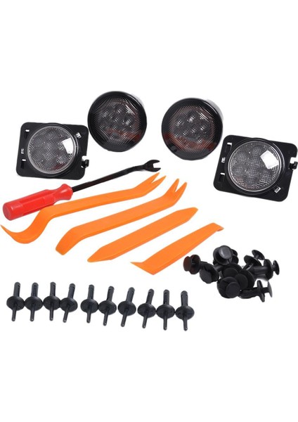 LED Işık Ön Dönüş Sinyal Yan Marker Jeep Wrangler Jk Için Fender Lamba Seti (Yurt Dışından)