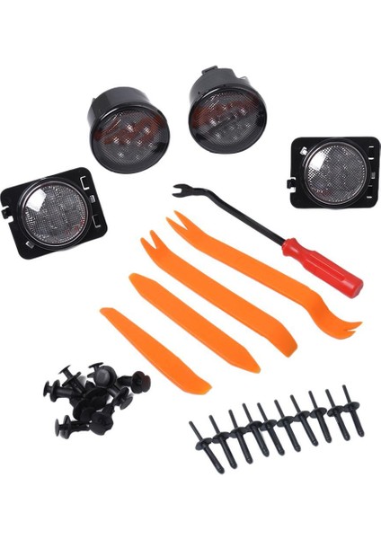 LED Işık Ön Dönüş Sinyal Yan Marker Jeep Wrangler Jk Için Fender Lamba Seti (Yurt Dışından)