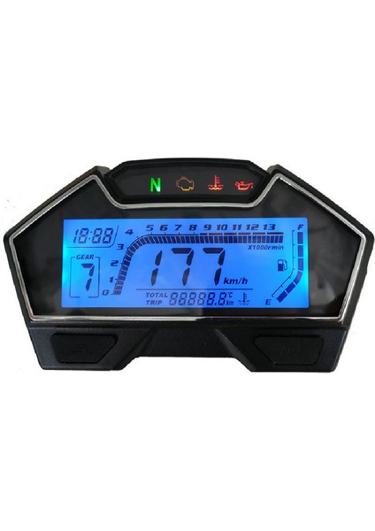 DC12V LCD Ekran Dişli Göstergesi Su Sıcaklığı Göstergesi Siyah (Yurt Dışından)