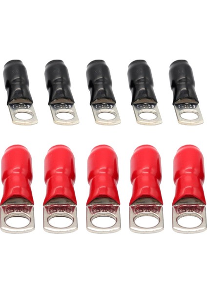 10 Adet Bakır Tüp Terminalleri Pil Kaynak Kablosu Lugs W Caps 16MM² (Yurt Dışından)
