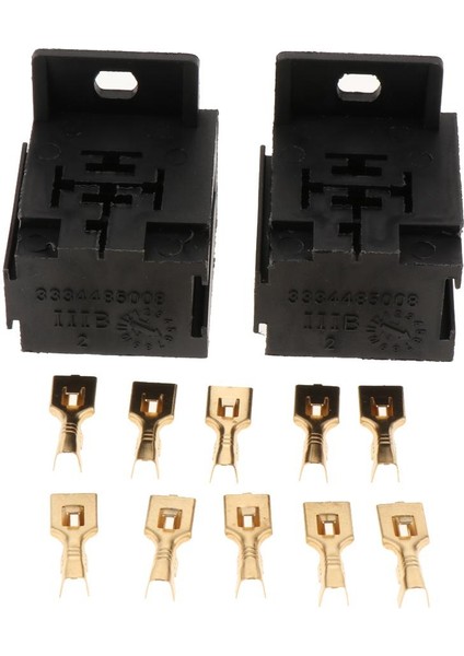 5 Pin Rölesi Taban Tutucusu Montaj Braketi ve Terminallerle -2 Set - Siyah (Yurt Dışından) fiyatları
