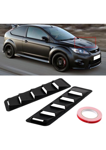 Çift Araba Modifiye Kaput Motor Kapağı Havalar Karter Panel Karbon Fiber Görünüm Abs (Yurt Dışından)