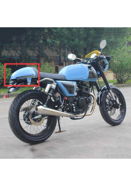 Motosiklet Kuyruk Arka Koltuk Kafa Kapak Kaplama Kafe Racer - Blue Için (Yurt Dışından)
