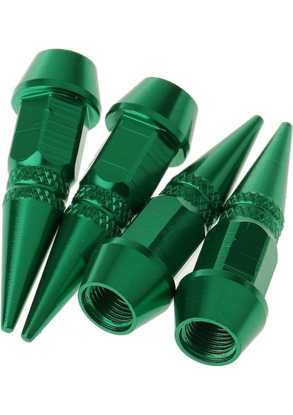 4 Adet Yeşil Alaşım Bullet Spike Lastik Vana Toyota Araba Için Hava Toz Kapaklar (Yurt Dışından)