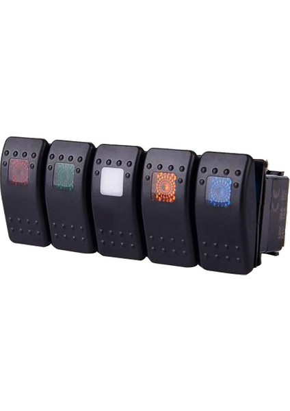 5 x Su Geçirmez 12 V 20A Rocker Anahtarı LED Araba Tekne 5 Işık Lambası Renkleri (Yurt Dışından)