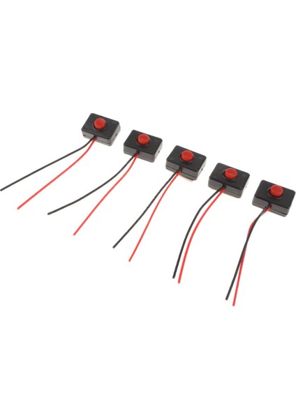 5 Adet 12V-24V Araba Anlık Kendinden Push Düğme Anahtarı (Yurt Dışından)