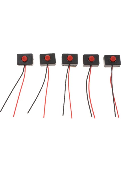 5 Adet 12V-24V Araba Anlık Kendinden Push Düğme Anahtarı (Yurt Dışından)