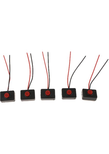 5 Adet 12V-24V Araba Anlık Kendinden Push Düğme Anahtarı (Yurt Dışından)